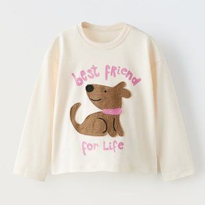 ZARA BABY EMBROIDED T-SHIRT Size 9-12 months